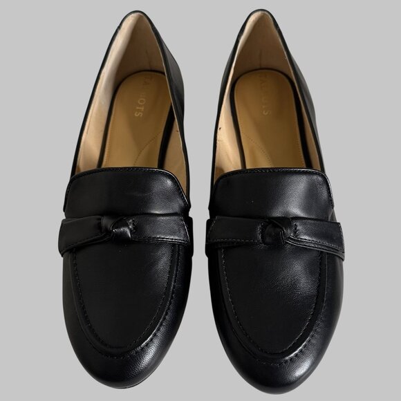 NIB Talbots Loafers Ryan Bow sz 11 Black Flat Heel - Picture 3 of 12